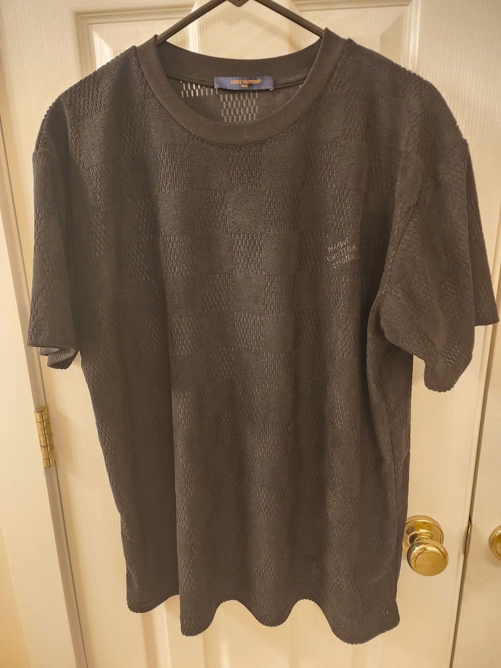 Louis Vuitton Damier Terry Cloth Knit Crewneck T-Shirt - Picture 2 of 10